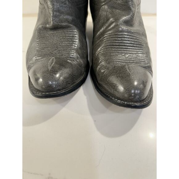 Vtg‎ Tony Lama 8954 Kangaroo Gray Cowboy Boots Pointed Toe Men\'s Size 9.5 EE main image 9